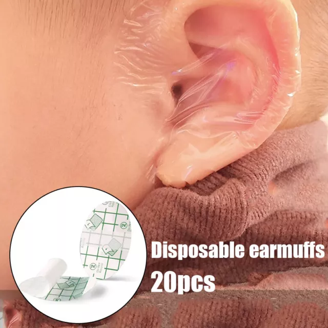 20pcs Ear Patch Ear Stickers Baby Bath Swimming Infant Ear Care Waterproof Pas ^