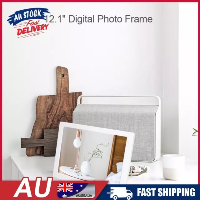 AU 12.1 Inch Digital Photo Frame 1280x800 Back-light Electronic Album (White)