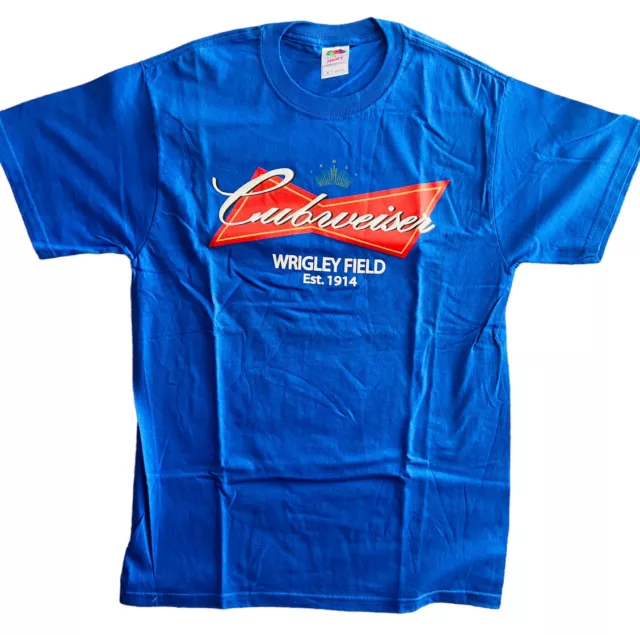 Chicago Cubs Budweiser T Shirt Mens M CUBweiser Wrigley Field Beer MLB Baseball