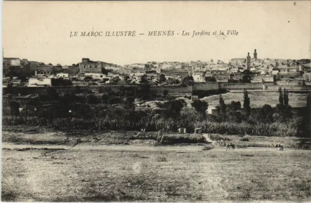 CPA AK Meknes - Les Jardins et le Ville MAROC (1082892)