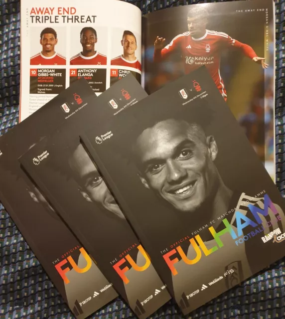 FULHAM v NOTTINGHAM FOREST PREMIER LEAGUE PROGRAMME+TEAMSHEET 6/12/2023 BUY NOW