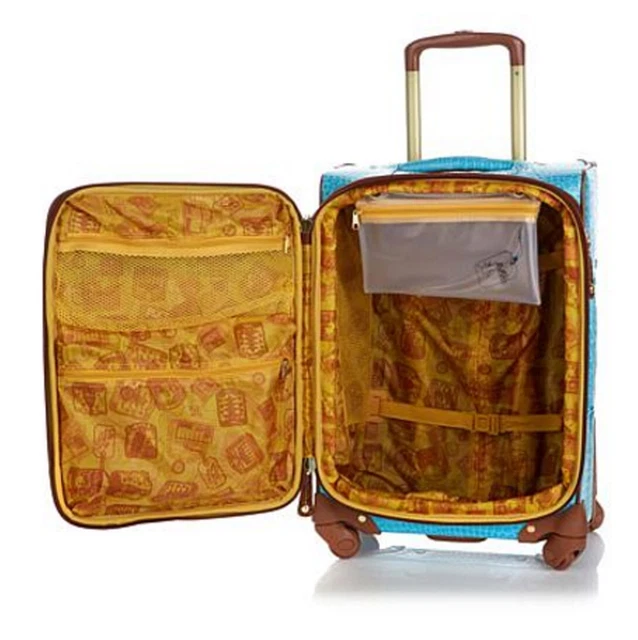 Samantha Brown Luggage  Croco Embossed 21" Upright Spinner  & Packing Cubes Navy 3