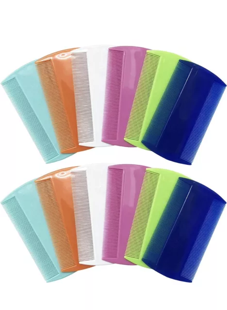 12 Double Sided Nit Combs Head Lice Detection pet dog cat flea peine para piojos