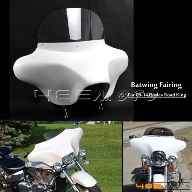 Detachable Batwing Fairing Windscreen For Harley Road King FLHRC 6"x9" Speaker