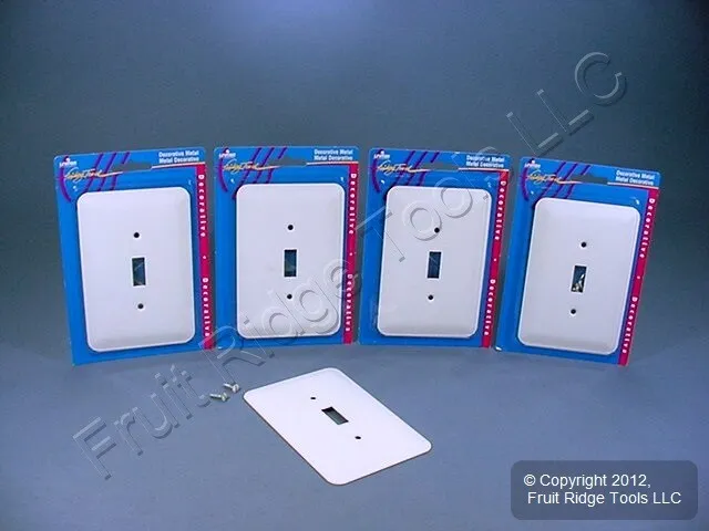 5 Leviton 1-Gang JUMBO White Toggle Switch Covers Wallplate Switchplate 89301-WH