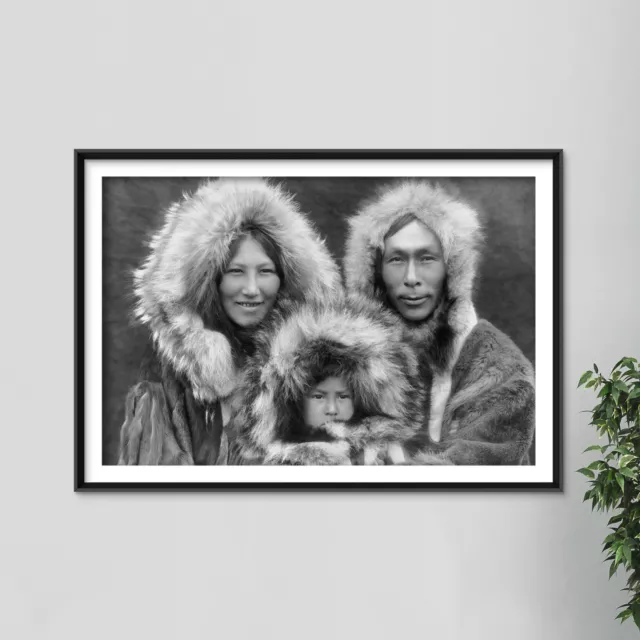 Edward Curtis - Inupiat Family from Noatak Alaska (1929) Photo Poster Art Print