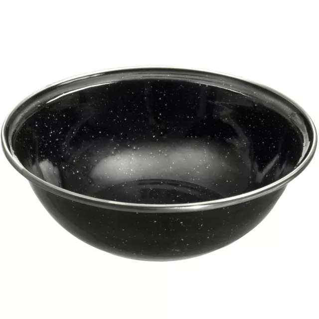 Highlander Esmalte Lujo Bowl Metal Camping Viaje Placa Comer Plato Olla Negra