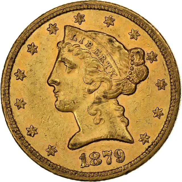[#1211789] United States, $5, Half Eagle, Coronet Head, 1879, San Francisco, Gol