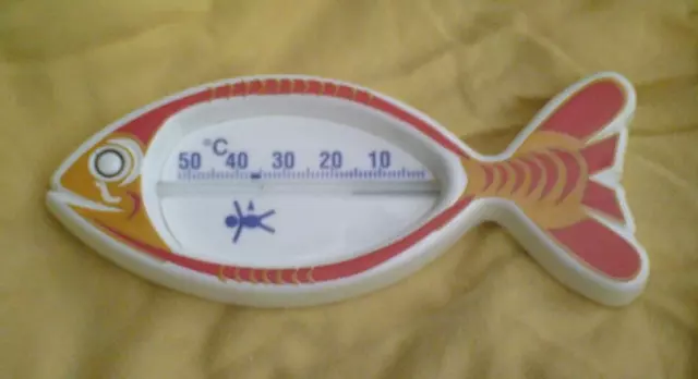 Bade Thermometer, Fisch bunt, große Skala, für Baby + Kinder, Deutsches Fabrikat