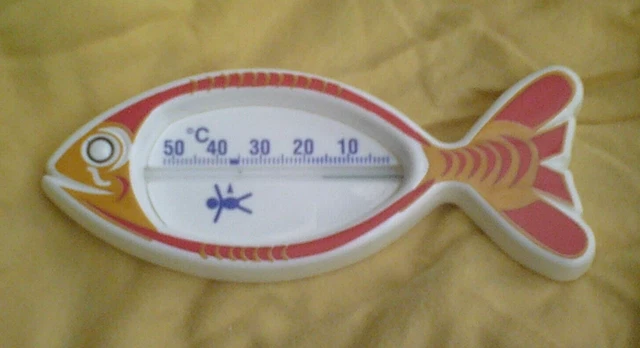 Bade Thermometer, Fisch bunt, große Skala, für Baby + Kinder, Deutsches Fabrikat