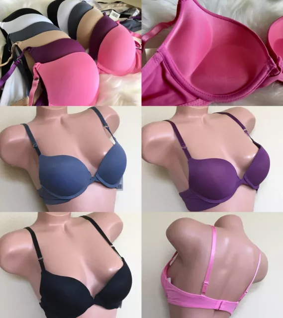 1-3 Bras Extra Padding Extreme Push-up T-Shirt Bra Add 2 Cup Size