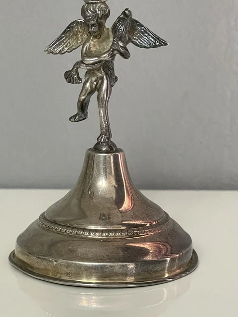 Raro campanello d'angelo in argento massiccio 925 Vintage