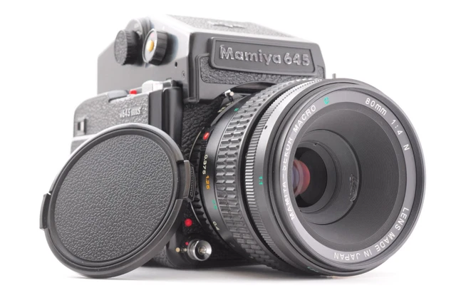 **NEAR MINT** Mamiya M645 1000S AE Prism Finder + Sekor Macro C 80mm f/4 N Japan