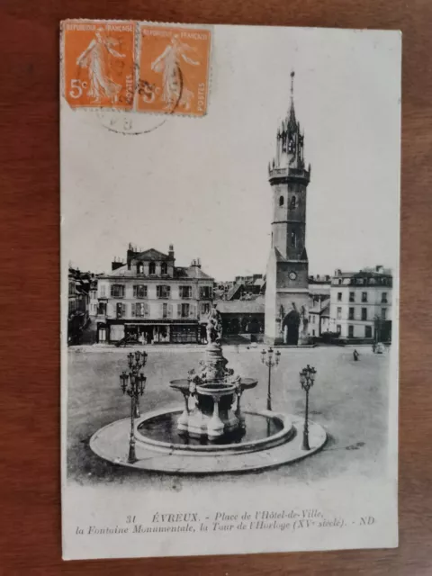 CPA - 27 - EVREUX - La Place de l'Hotel de ville
