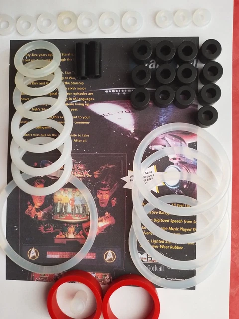 Kit élastiques Silicone Transparent Pour Flipper Data East - Guns N' Roses - Pinball