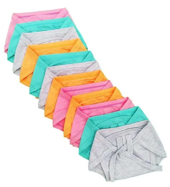 Cotton Cloth Diapers/Langot Washable and Reusable Nappies-Pack of-10pc