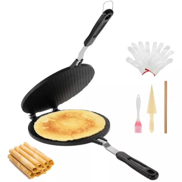 Waffle Bowl Cone Maker Kit Non-stick DIY Ice Cream Crispy Mold Egg Roll Machine