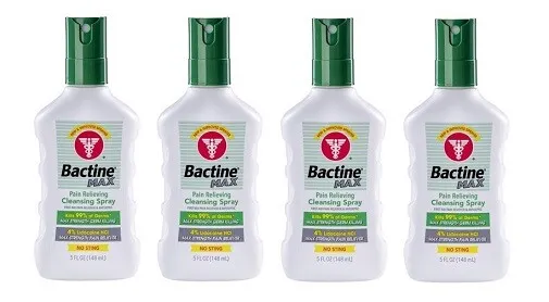 Paquete de 4 botellas para aliviar el dolor Bayer Bactine Max