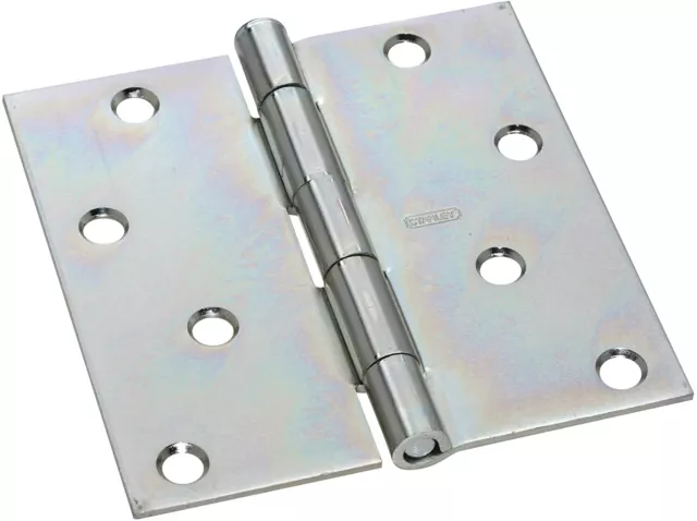Lot of (6) Stanley Hardware 75-1495 Zinc Plated 4" Utility Door Hinges w/ Screws