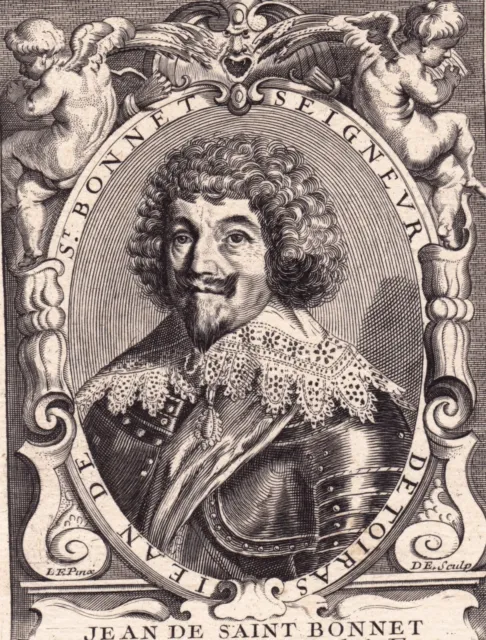 Portrait XVIIIe Jean de Saint-Bonnet de Toiras Maréchal Odieuvre 1755