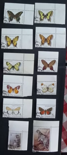 12 stamps USSR 1980s Fauna. butterflies