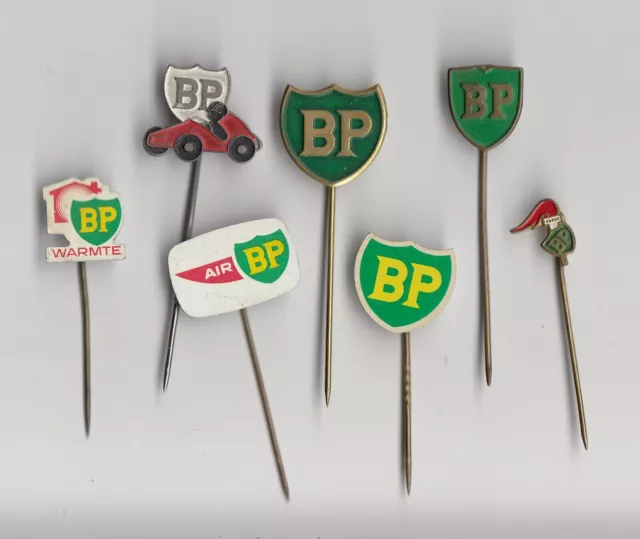 Vintage BP Oil Fuel pin badge 1960s Petrol Station British Petroleum Logo