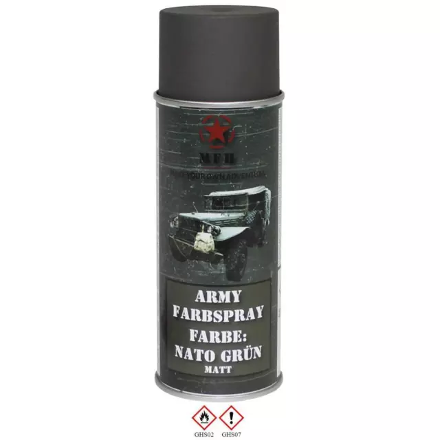 Farbspray Army matt 400 ml Militär Lack Sprüh-Farbe NATO Bw Grundierung ✔ RAL 2