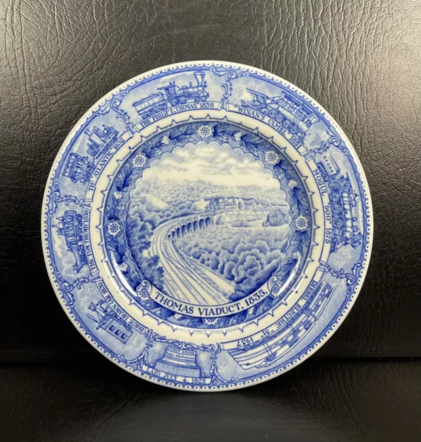 Baltimore & Ohio Railroad Shenango China, Thomas Viaduct Plate 6.5" Very Nice