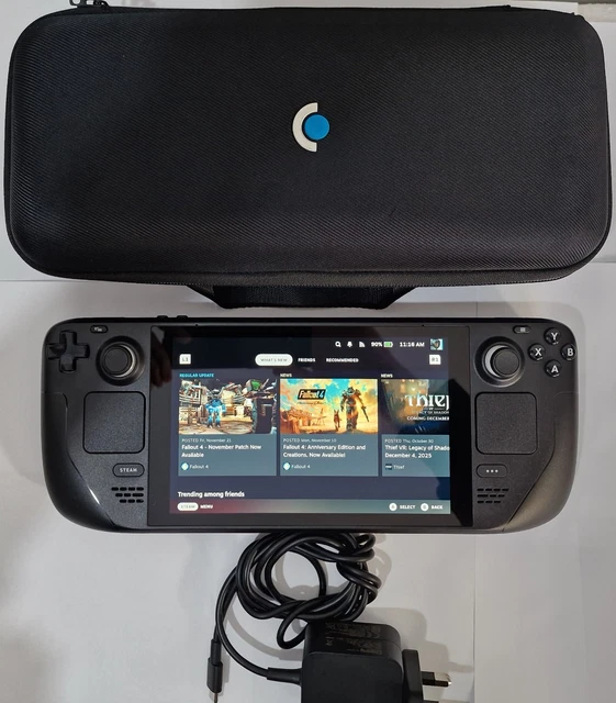 VALVE STEAM DECK 256GB LCD Handheld Console case & Charger Very Good ...
