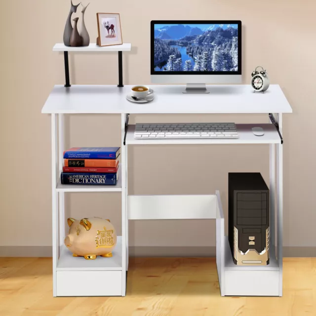 Corner Gaming Computer Desk PC Laptop Study Table Home Office Workstation Shelf