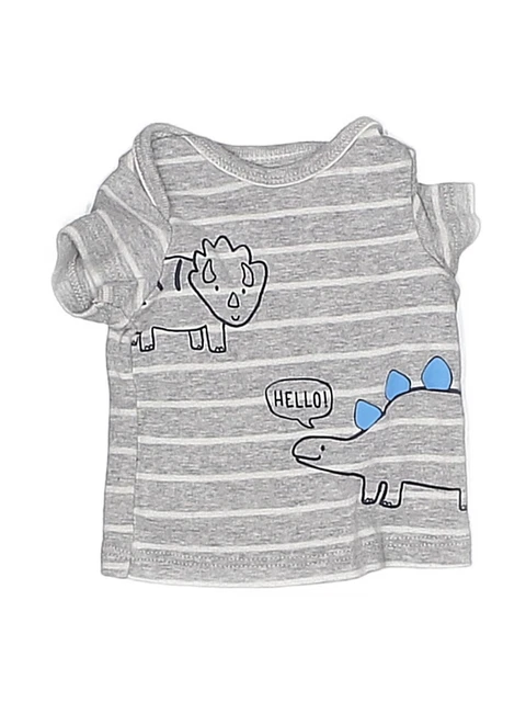 Carter's Boys Gray Short Sleeve T-Shirt Preemie/Up to 7 lb.