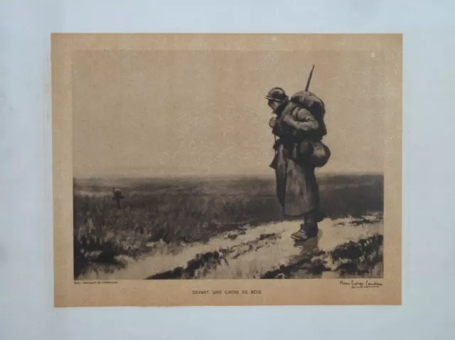 Rene Georges Gautier Gravure Militaire Guerre 39/45 Almanach Du Combattant N°1