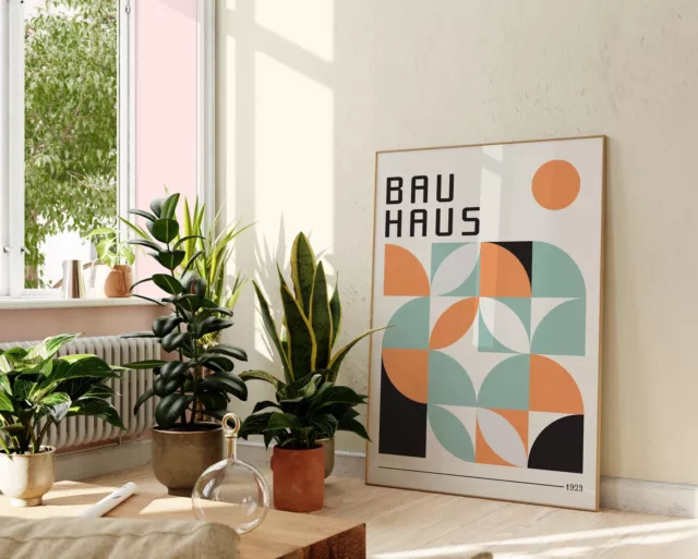 Bauhaus Summer Shapes Abstract Geometric Print, Mid-Century Modern Wall Art 2