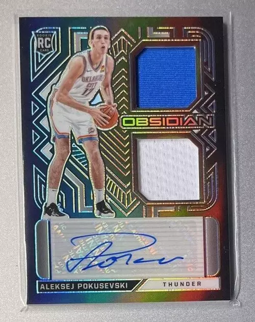 2020-21 Panini Prizm Aleksej Pokusevski Auto RP-APK & Base #264 RC OKC  Thunder