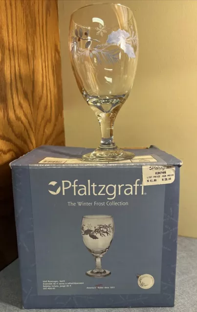 Iced Tea Goblets Winter Frost by PFALTZGRAFF 16 Ounces 4 Glasses 7" H, w/box
