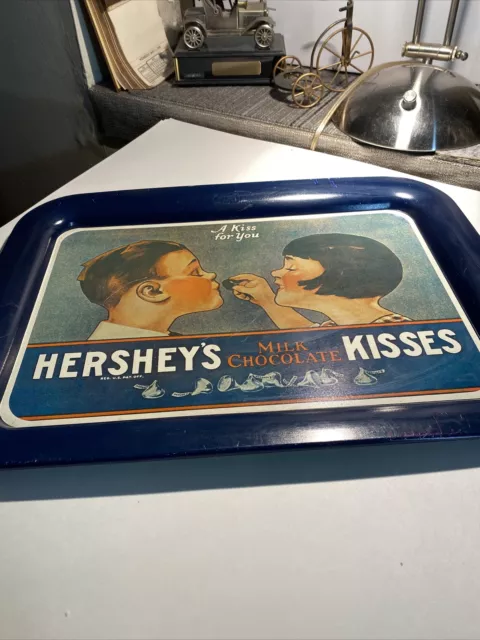 Vintage Hershey's Kiss Milk Chocolate Tin Serving Tray zam