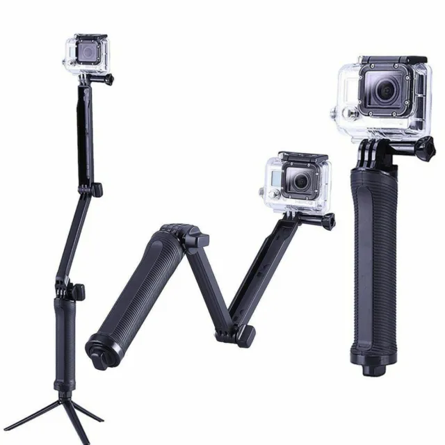 For GoPro Hero3-in-1 selfie stick  Handheld Monopod 3-Way Grip Arm Tripod