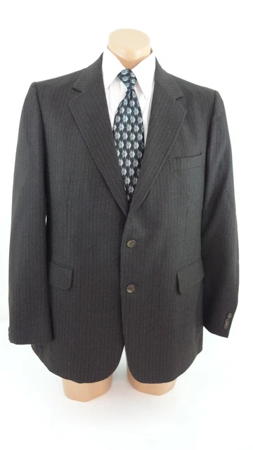 Veste Costume Homme Vintage Bayard - Taille FR 50/52 (L) - 100% Laine, Doublure Satin - Occasion