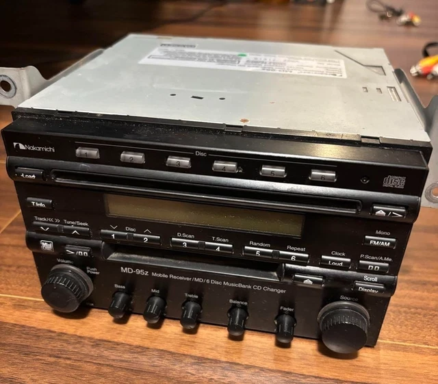 NAKAMICHI MD-95Z MOBILE Receiver /MD/6 Disc MusicBank CD
