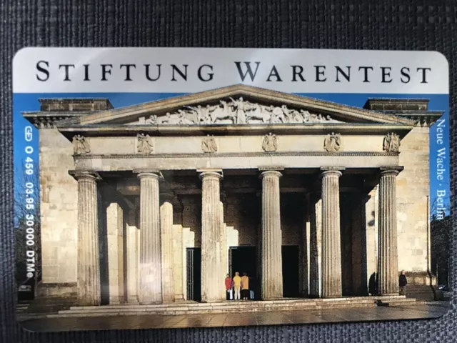 O 459 03.95 3 DM Neue Wache Berlin Stiftung Warentest nur 30000 Ex. Neu* Mint***