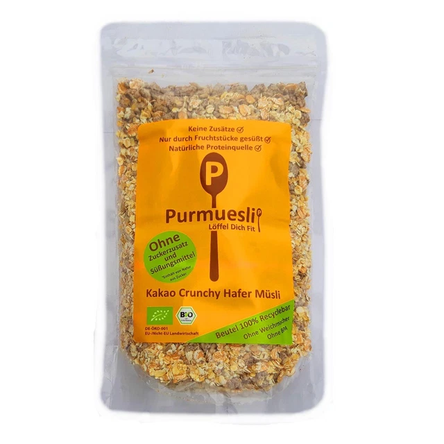 Purmuesli BIO - cereali di avena croccante (400 g) senza zuccheri aggiunti senza dolcificante