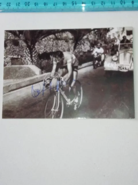 RIPR. FOTO fausto coppi foto autografo stampato ciclismo bici giro d'italia tour