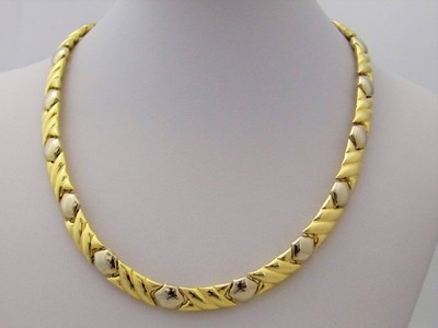 CHIMENTO CHIMENTO girocollo oro giallo bianco 18KT  doubleface 