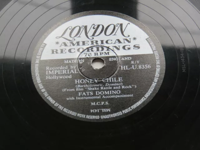 Fats Domino   Uk  1958   London 78   Honey Chile      Don't You Know