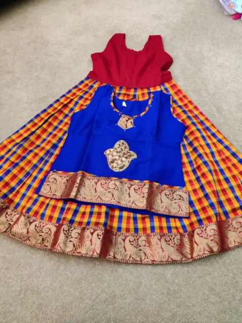 Girls Indian Suit Lengha Dress New Approx Age 4 Years, Diwali Navratri Eid