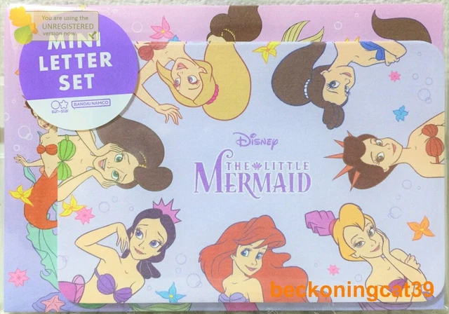 Sun-Star Disney Ariel Mini Carta 5 Sobre 5 SET La Sirenita MADE JAPAN