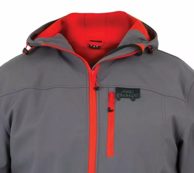 Veste FOX Rage Softshell Grey / rouge taille L veste softshell veste de pêche étanche 2