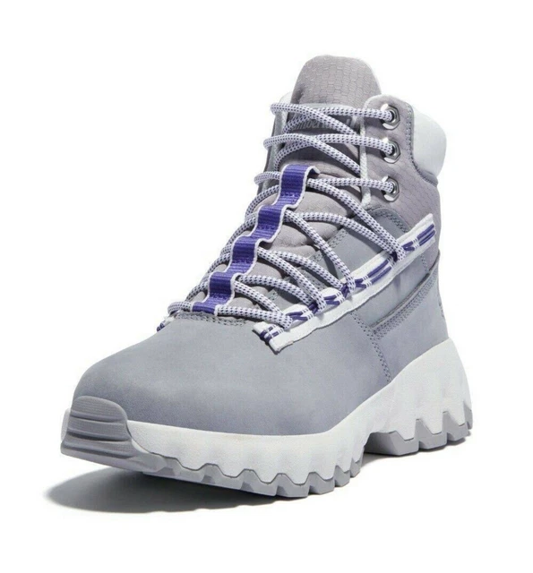 TIMBERLAND EDGE WOMEN’S Grey Nubuck Waterproof Hikers Boots Size 8