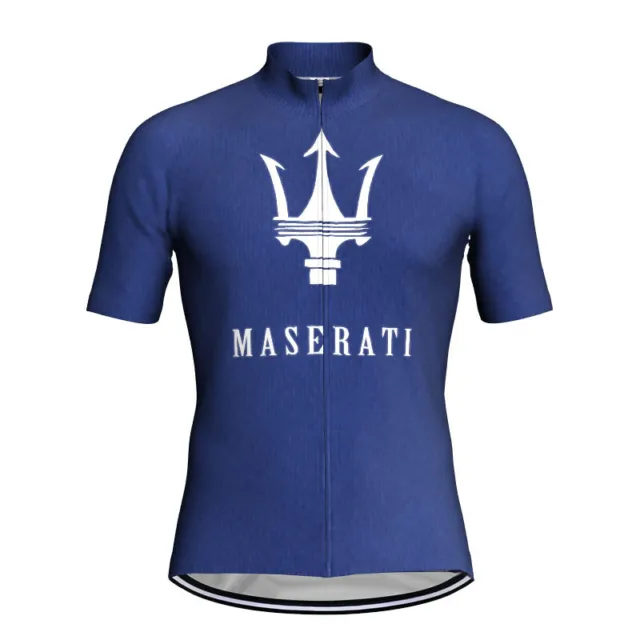 Cycling Jersey Short Sleeve Bike Motocross Shirt Jacket Top Maserati Clothing