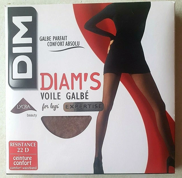 Collants DIM Diam's Voile Galbe - 22 Deniers, Taille 4, Couleur "Jour" - Galbe Parfait & Confort